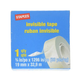 Staples 52477-P12 Invisible Tape 12 Pack (Each 36 yards)