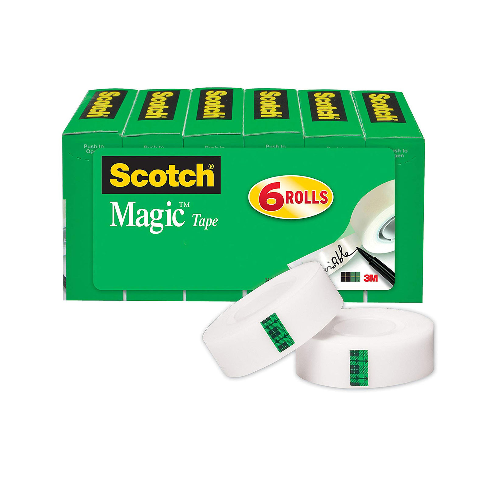 Scotch Brand Magic Tape, 3/4 x 1000 Inches, Boxed, 6 Rolls (810K6)