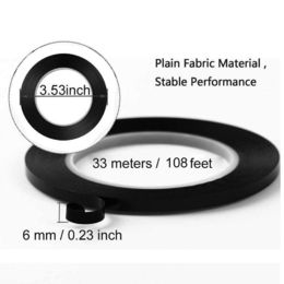Graphic Chart Tape - Black 6mm Width (6 Pack)